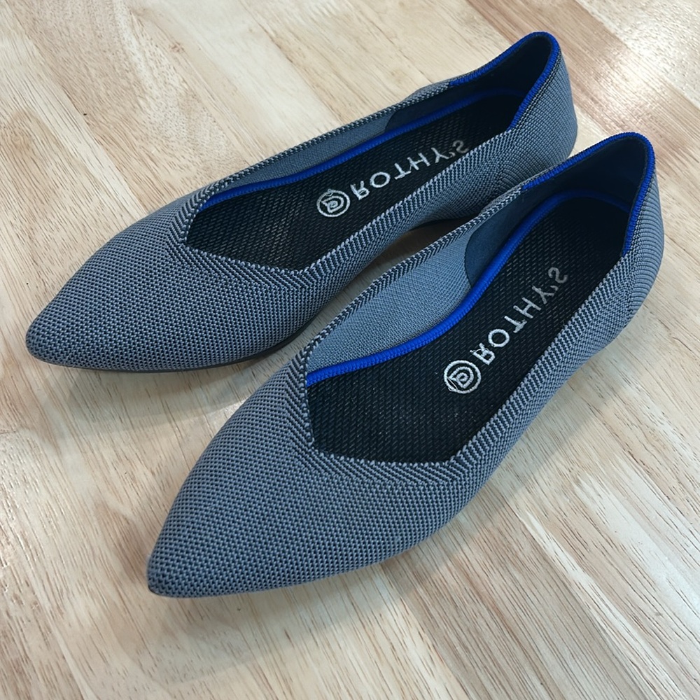Rothy's Gray and Blue Flats